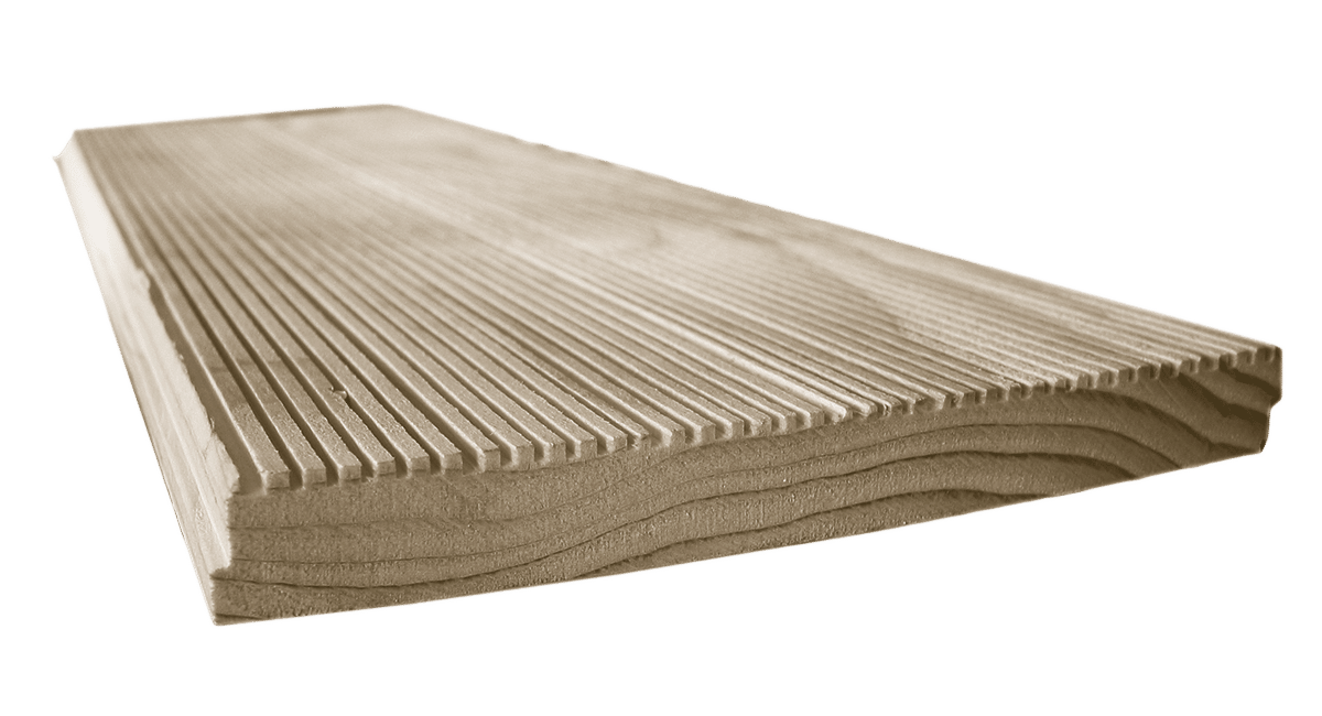 Veranschaulichung eines Brettes das zur Herstellung der Meissnitzer massivholz Mauer verwendet wird